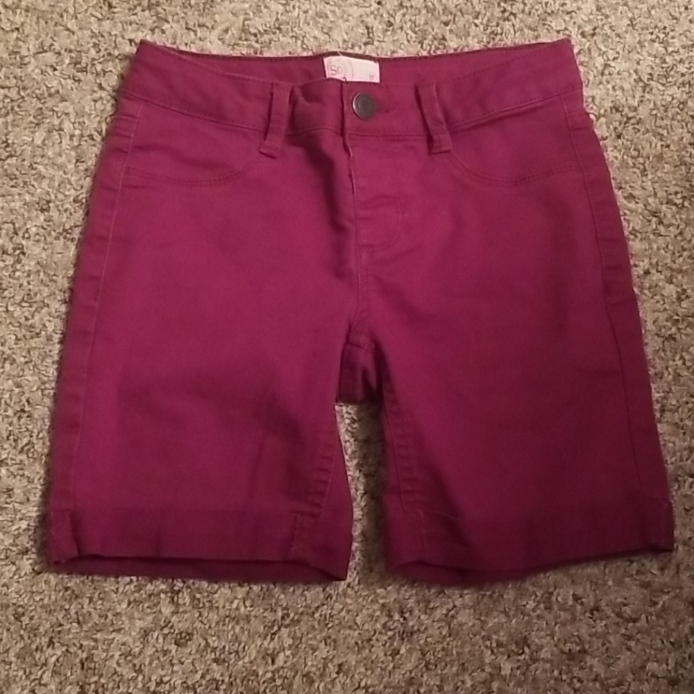 Girls S.O. purple shorts